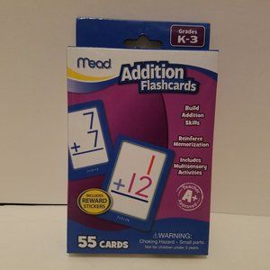 MEAD Addition Flashcards for Grades K to 3 - 55 Teacher Approved Cards